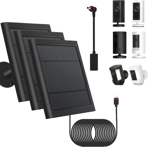 3 Pack - Solar Panel for Security Camera Spotlight Cam Plus/Pro(Battery) Stick u
