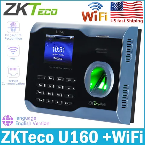 ZKTeco U160 WiFi TCP/IP Fingerprint Face Recognition Time Attendance 3" Screen