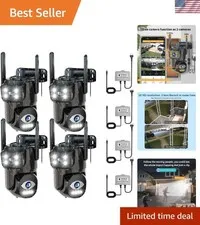 Smart WiFi Security Camera: 360° View, Night Vision, & PTZ Auto Tracking System
