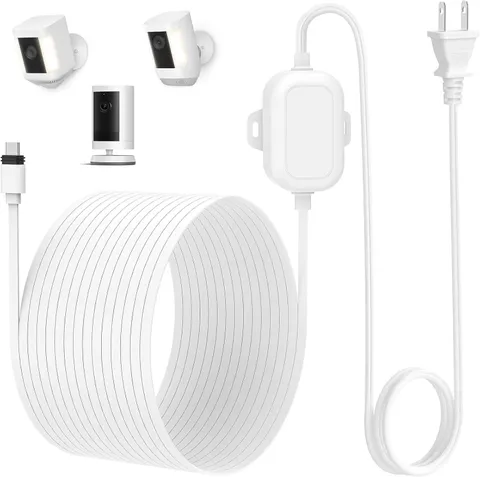 Power Adapter for Ring Outdoor Cam Plus/Ring Spotlight Cam Plus/Pro , 25Ft/7.5M