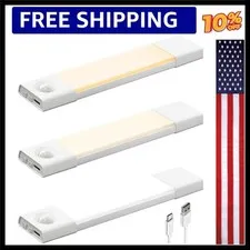 Versatile 3-Pack 8" Rechargeable Motion Sensor Lights - Ideal for Closets & More