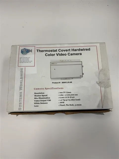 Insight Video Systems 2600CLR-HR Thermostat Hi-Res Camera Hardwired 12Vdc 550Tvl