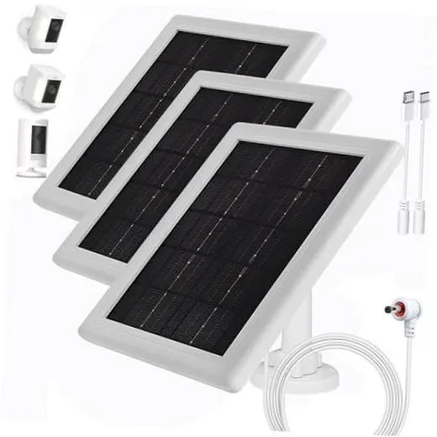 Ring Camera Solar Panel Charger,5W Solar Charger Compatible 3 Pack 5W White