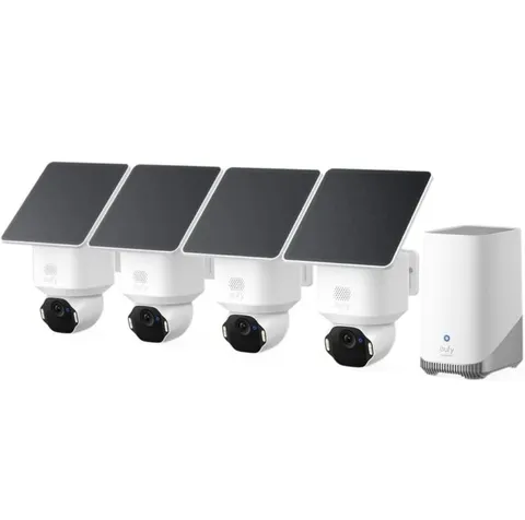 Eufy SoloCam E42 4-Cam Kit, 4K Security Camera Wireless Outdoor New!!!