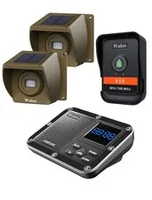 Solar Wireless Driveway Alarm with Extra Doorbell Part, Multifunctional Wirel...