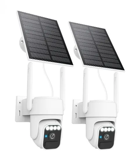 2 PACK 3 Link Solar Security Dome Camera Outdoor Solar Powered 