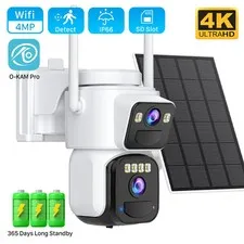 ANBIUX 8MP Dual Lens Solar WiFi Security Camera PTZ Color Night Vision