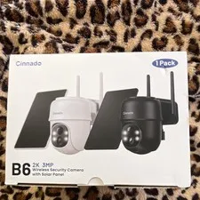 Cinnado B6 2K Wireless Wi-Fi Outdoor IP Surveillance Camera w/ Solar Panel, 1