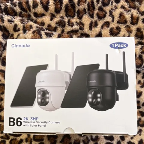 Cinnado B6 2K Wireless Wi-Fi Outdoor IP Surveillance Camera w/ Solar Panel, 1