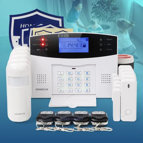 HOMSECUR Wireless &wired WIFI 4G Burglar Intruder Alarm System IOS/Android APP