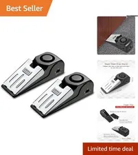 Loud 120DB Door Stop Alarm - Travel-Friendly Home Security Solution Pack of 2
