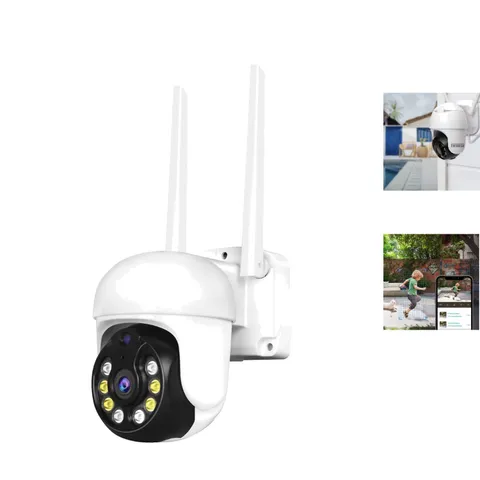 Waterproof 1080P WiFi Outdoor PTZ Camera - Smart Motion Alerts & Two-Way Audio
