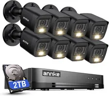 16CH 2MP FHD AI Surveillance Security Camera System with 2TB Hard Drive and 8X 2