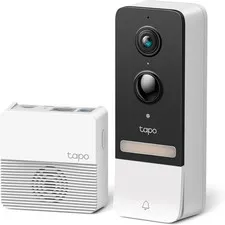 Tapo Tp-Link Smart Video Doorbell Camera, Chime Included, 2K 5MP, Color Night Vi