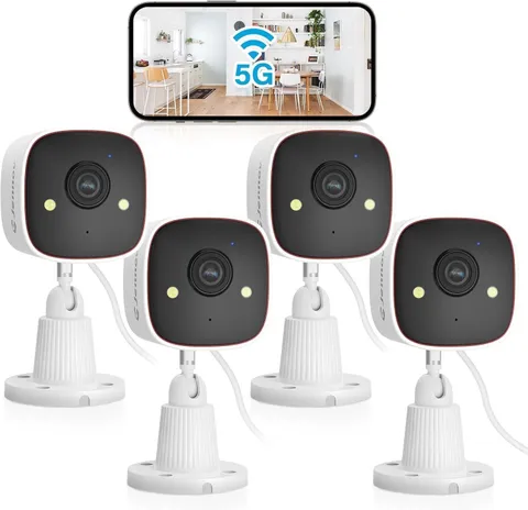 2K Wifi Security Camera Indoor/Outdoor, Plug-In Home Surveillance Cam with Color