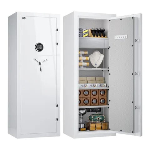 TIGERKING 13.12CuFt Fireproof Safe 306lb, Digital Lock, Steel, Drawer, Gloss Fin