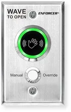 Enforcer No Touch Request-to-Exit Plate, Outdoor, with Mechanical Override