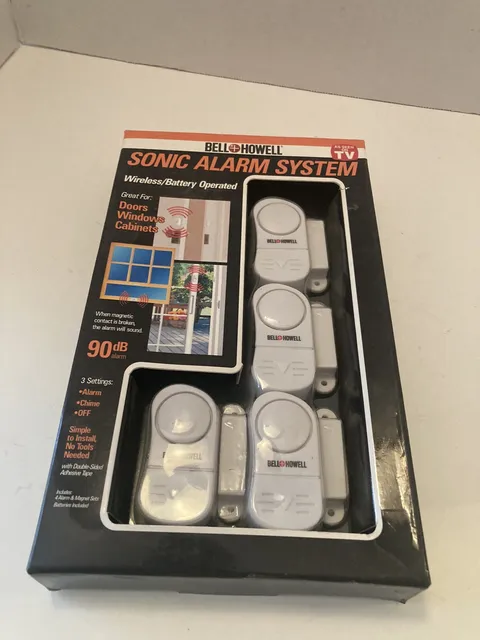 Bell and Howell Sonic Alarm System Wireless Battery Operated 90dB