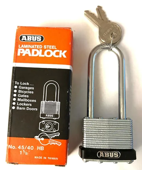 ABUS 45/40 HB Laminated Steel Padlock - 1  5/8" With 2 Keys New