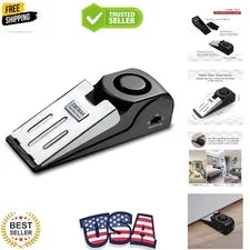 Door Stop Alarm with 120DB Siren Door Stop for Home & Travel Black Pack of 1