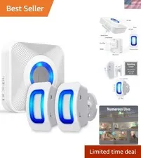 WaveLink Wireless Driveway Alarm Chime, 1 Receiver 2 Sensors Kit