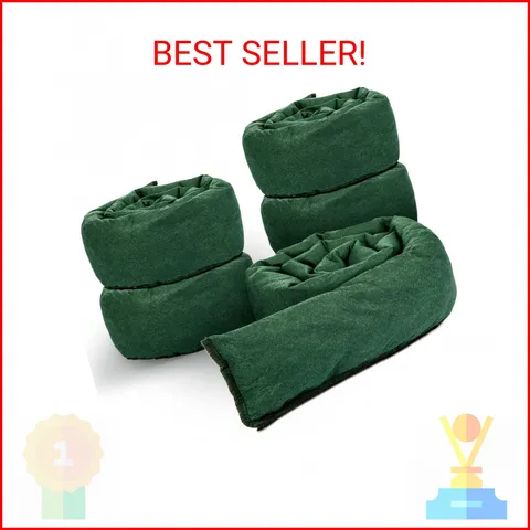 5 Pcs Water Barrier 5 ft x 6.5 Inch Flood Barriers for Home Reusable Absorbent F