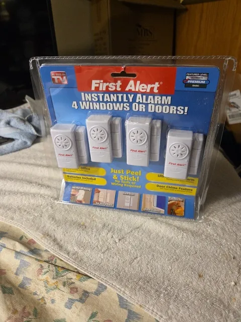First Alert Instant Alarm Windows or Doors Peel Stick As Seen on TV NEW & SEALED