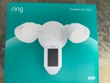 Ring Floodlight Cam Wired Plus Motion-Activated Camera 1080p White -NEW/SEALED-