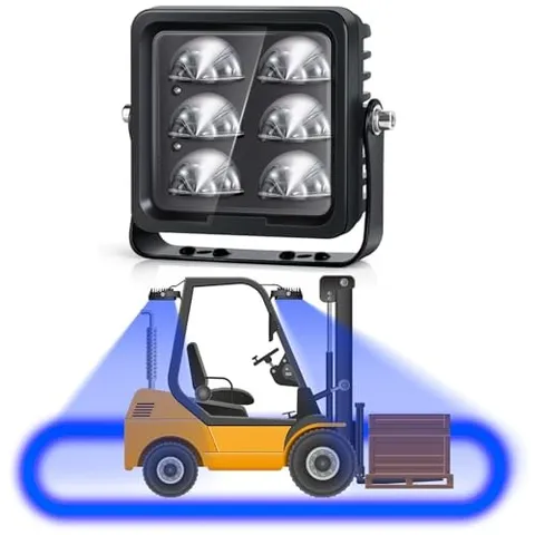 Forklift Safety Light with Blue Arc Warning Zone,30W LED Pedestrian Square-Blue