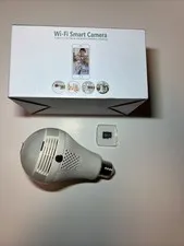 Smart Led Bulb 360 Camera WiFi Phone View With 16GB SD Card