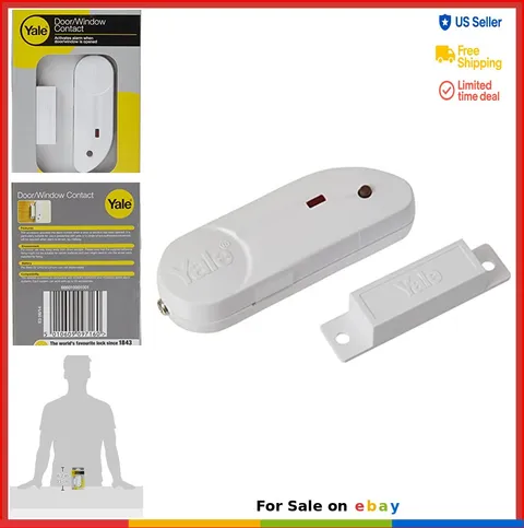 Wireless Door Window Contact White 3V Battery Operated Home Security Alarm