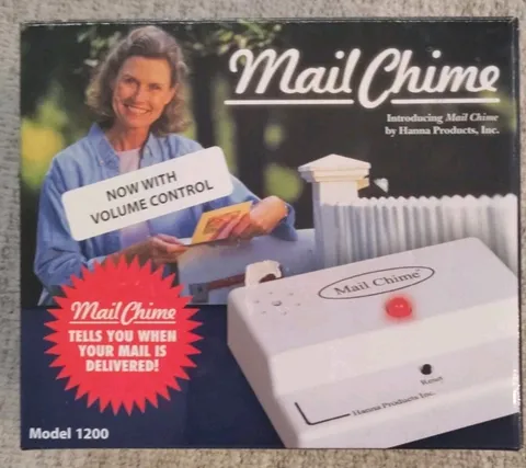 Hanna Products Mail Chime Wireless Mailbox Alert Sound & LED Light NEW
