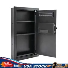 Fireproof Hidden Lock Wall Safe With Keys Cash Jewelry Superior Home Security