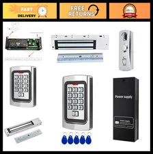 600lb Electric Magnetic Door Lock Kit - Waterproof Keypad, ID Card, Smartphone C