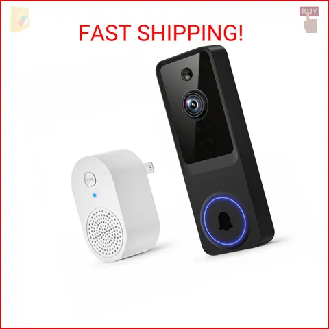 1080p Wireless Video Doorbell Camera with Smart AI Human Detection, Two-Way Audi