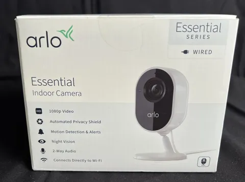 Arlo Essential Smart Indoor Camera-White 2-Way Audio VMC2040 100NAS-NEW SEALED