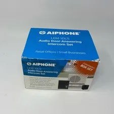 Aiphone LEM-1DLS Audio Door Intercom Kit, White/Black, 1-Door