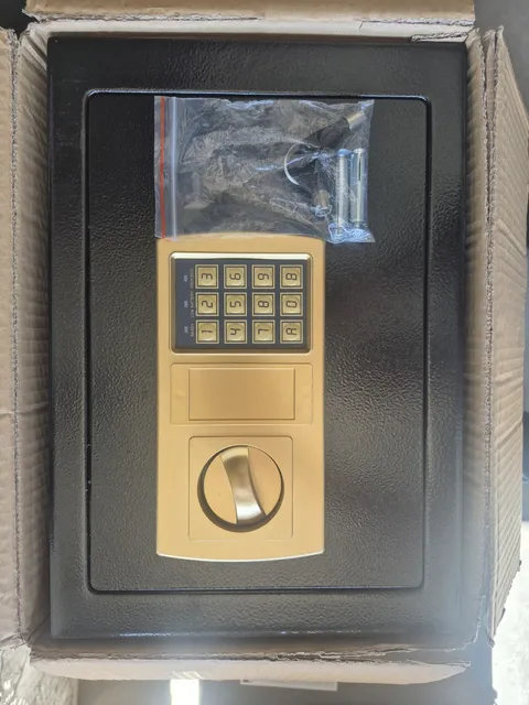 0.5 cu.ft Digital Keypad Security Safe Lockbox w/ Key Override, 2 Keys 