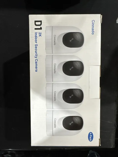 Cinnado D1 2K Indoor Security Camera 4-Pack 360° WiFi Baby Pet Monitor NIB
