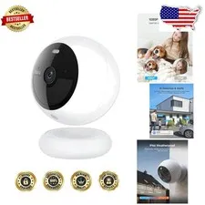 Magnetic Wireless Security Camera - 1080p Full Color Night Vision, AI Motion