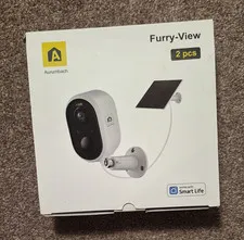 Aurumbach Furry-View 1080p Solar Wi-Fi IP Cameras, Smart Life, 2-Pack