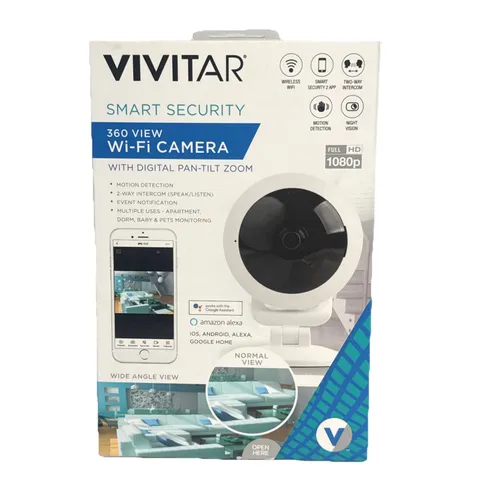 Vivitar Smart Security Camera 360 View WiFi HD Digital Pan-Tilt Zoom Motion Home