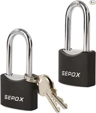 Twins 1-9/16" All-Weather Outdoor Padlocks Keyed Alike, Long Shackle,  2Pcs