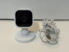 Blink Mini Indoor Wired 1080p Wi-Fi Security Camera in White Complete Tested