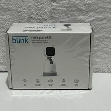Blink Mini Pan-Tilt 1080p Indoor Wi-Fi Cam 360° View, 2-Way Audio, White - New