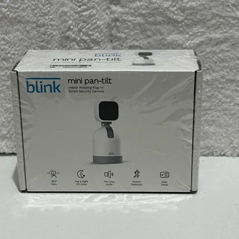 Blink Mini Pan-Tilt 1080p Indoor Wi-Fi Cam 360° View, 2-Way Audio, White - New