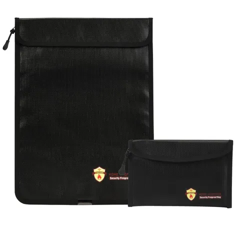 2 Pcs Fireproof Waterproof Document Bag(2000℉) – Fire & Waterproof Money Pouc...