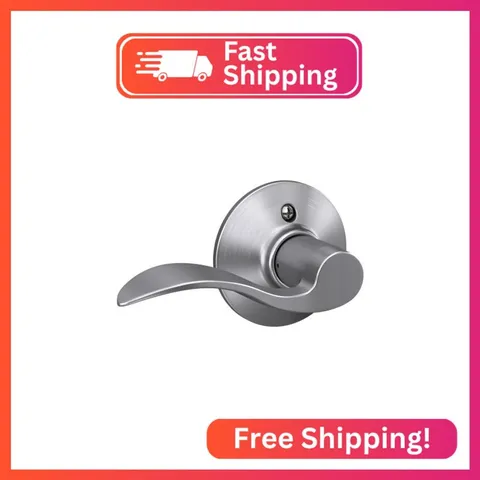 SCHLAGE Accent Non-Turning Dummy Door Handle, Left Handed, Satin Chrome
