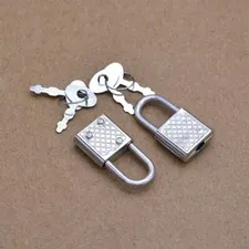 5Pcs Small Metal Padlocks Security Needs Metal Silver Mini Tiny Luggage Art Lock