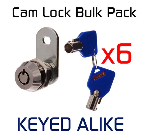 Tool Box Ute Hard top CAM LOCK 16mm Solex Security BULK LOT x6 Locks KEYED ALIKE